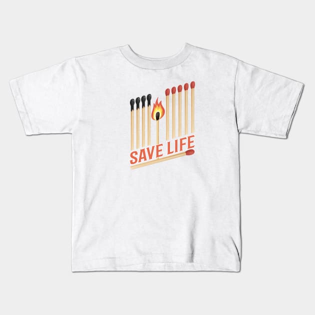 Save Life Kids T-Shirt by Marioma